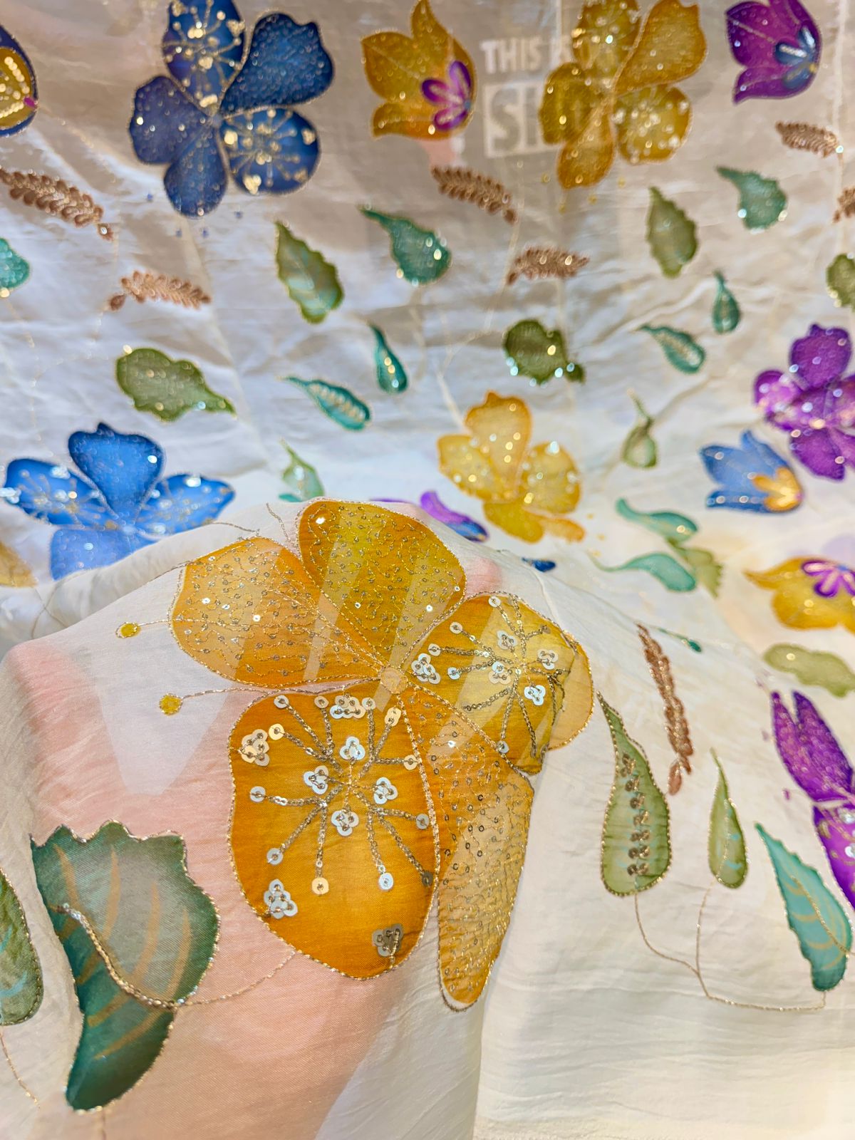 Tina pure Viscose Organza Embroidery 44 inch Width