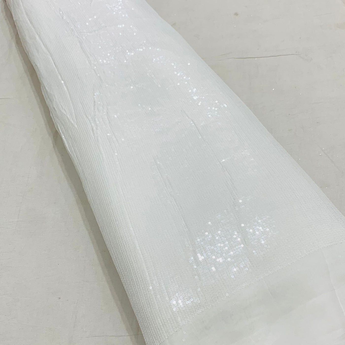 Pure Georgette Dyeable Sequins 44 Inch Width
