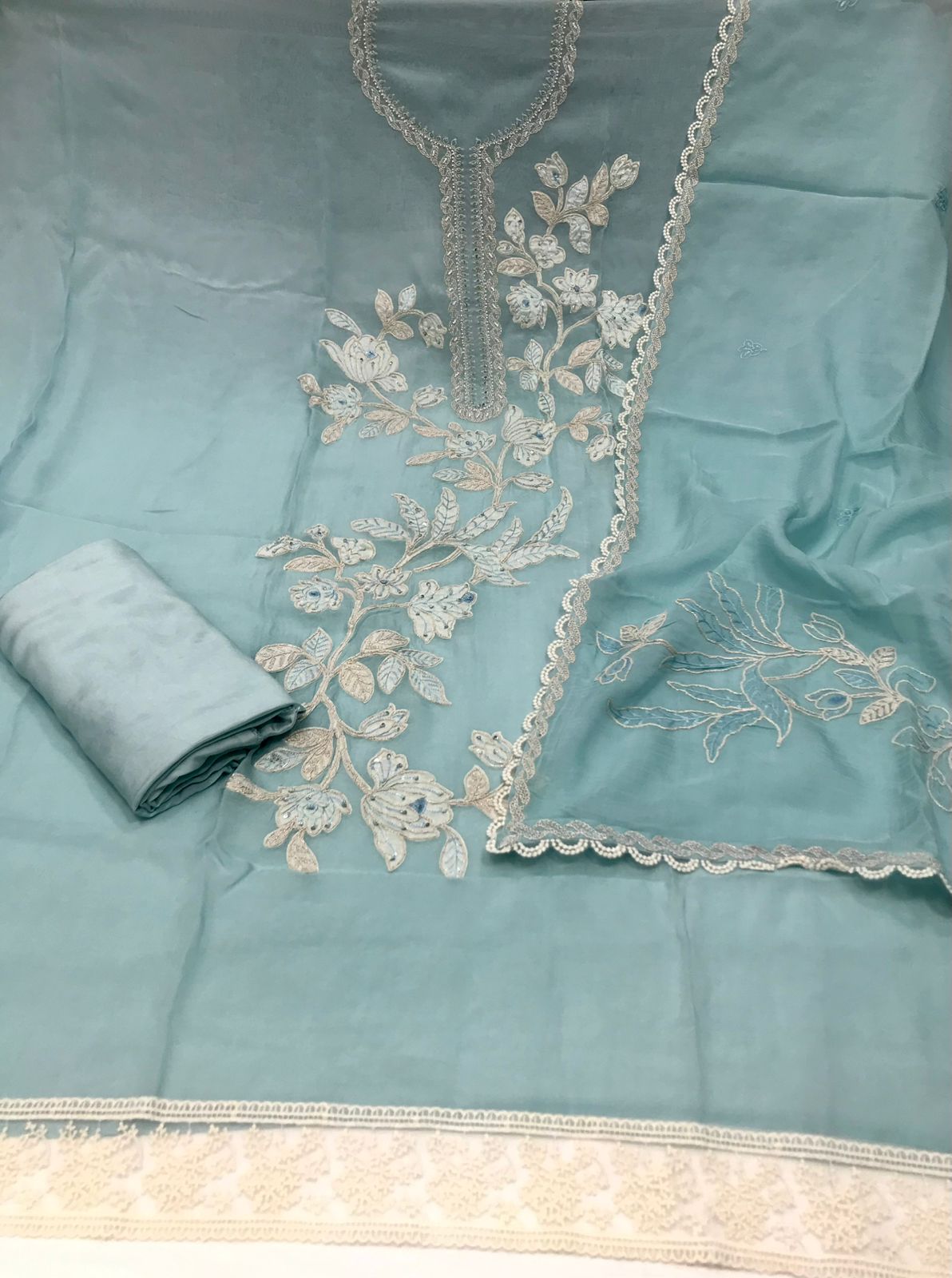 Very Beautiful unstitched organza suits