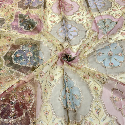 Organza Prints with Embroidery 44 Inch width
