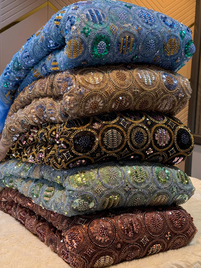 Ziffat Handwork Net Emroidery 54 inch width Luxury Collection