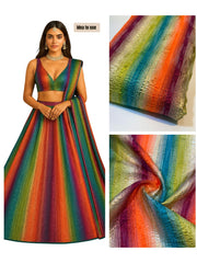 (Precut of 0.70 Meter) Kiora Big Width Korean Organza Jacquard Fabric 55 inch width