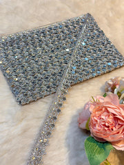 (Wholesale pack of 9 meter ) Lace Border With Mirror work