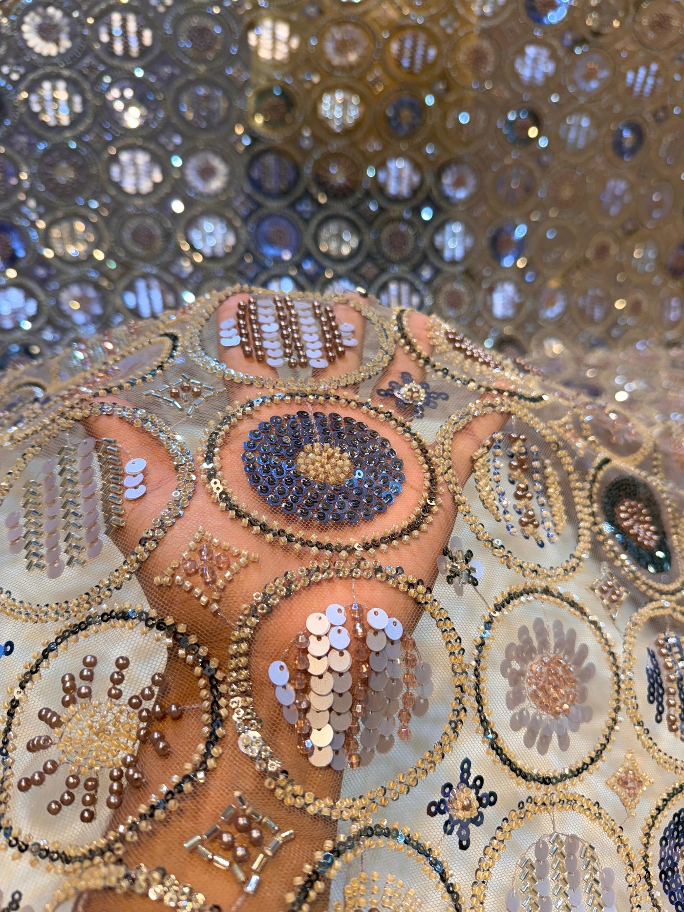 Ziffat Handwork Net Emroidery 54 inch width Luxury Collection