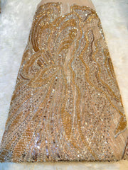 (Precut of 0.30 Meter) Sasha Imported Net Hand Embroidery 54 Inch width