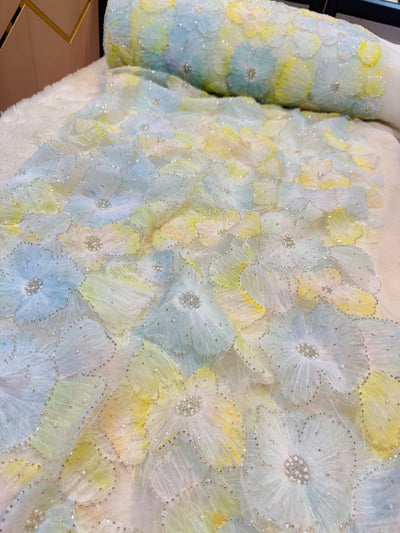 Fiza Applique Handwork Net Embroidery 54 inch width