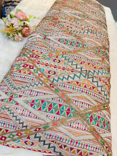 Prince Georgette Handwork Embroidery Fabric 44 Inch width