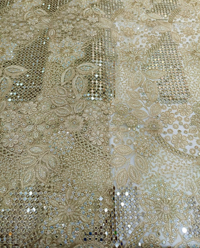 Neom Beige Cutwork Embroidery 44 Inch Width