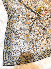 White Original Georgette Shikargarh Dupatta 2.30 Meter Length