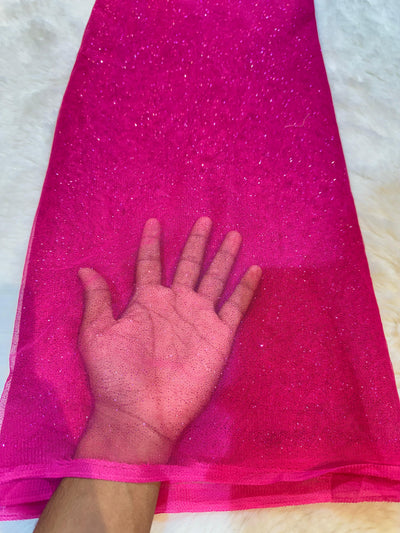 (Wholesale Pack of 10 Meter ) Imported  Sparkle Nets 54 inch width Glitter