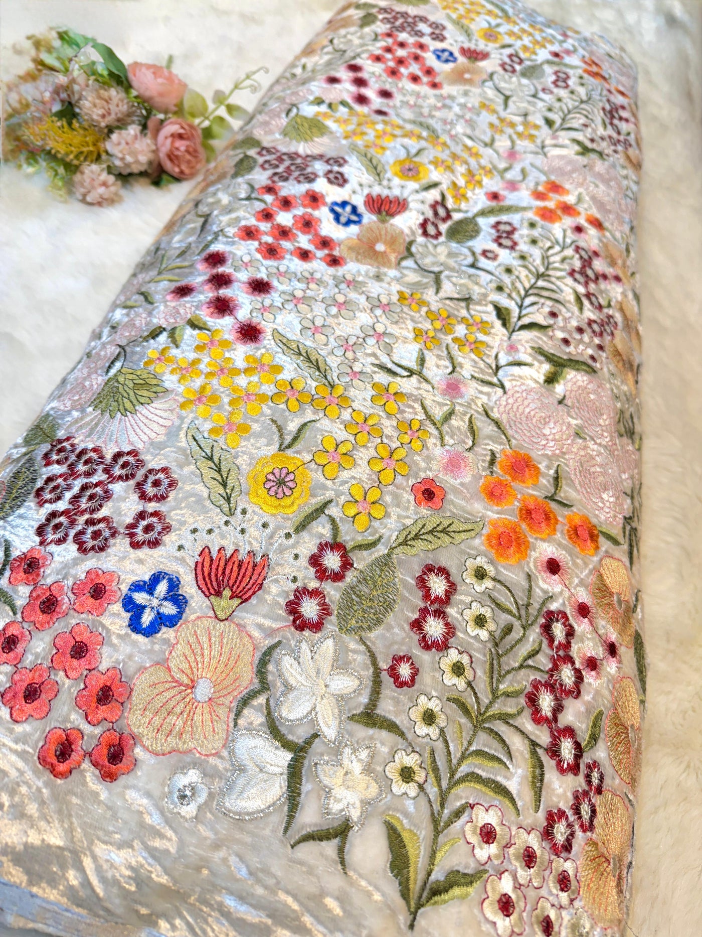 Kiara Pure Velvet Embroidery 44 Inch width