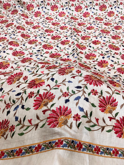 Pure Munga SIlk Natural Munga silk,Ivory shade 44 Inch width