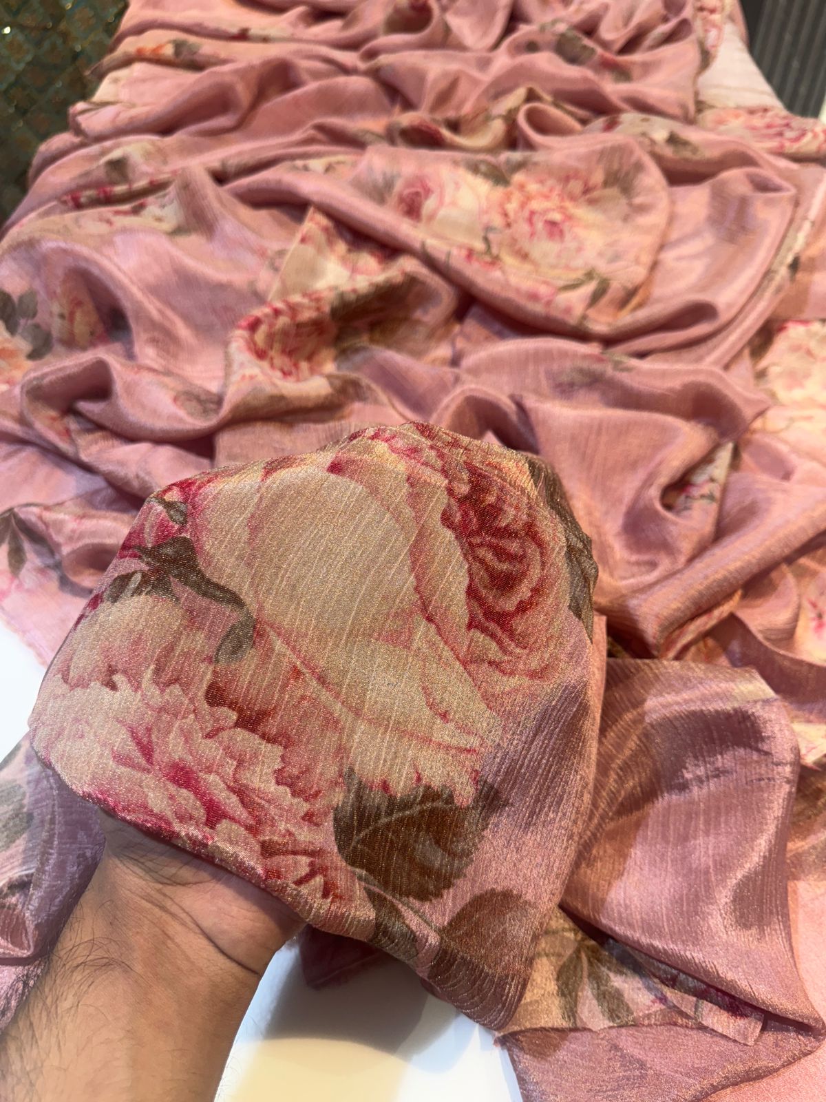 Ily Crush Tissue Floral  Prints 44 inch width