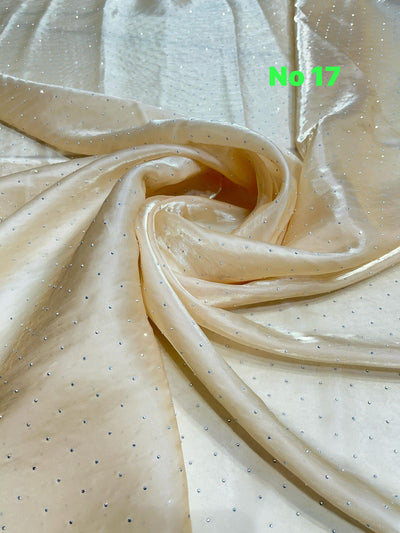 Organza Tissue With Siroski Work 54 inch width