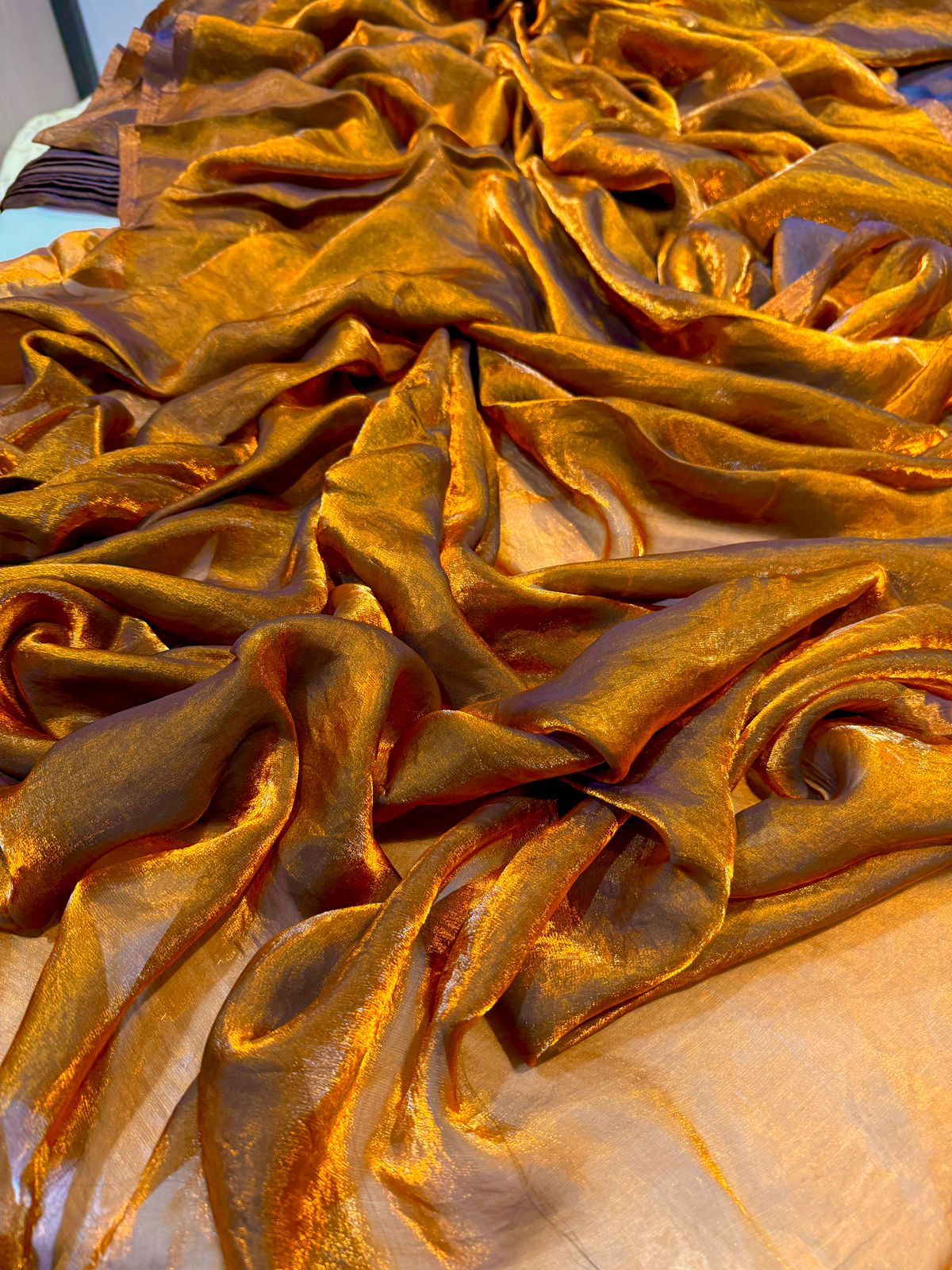 Supersoft Two Tone Satin Organza Fabric 44 inch width
