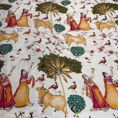 Sundari Pure Viscose Silk Print with Embroidery Combinations