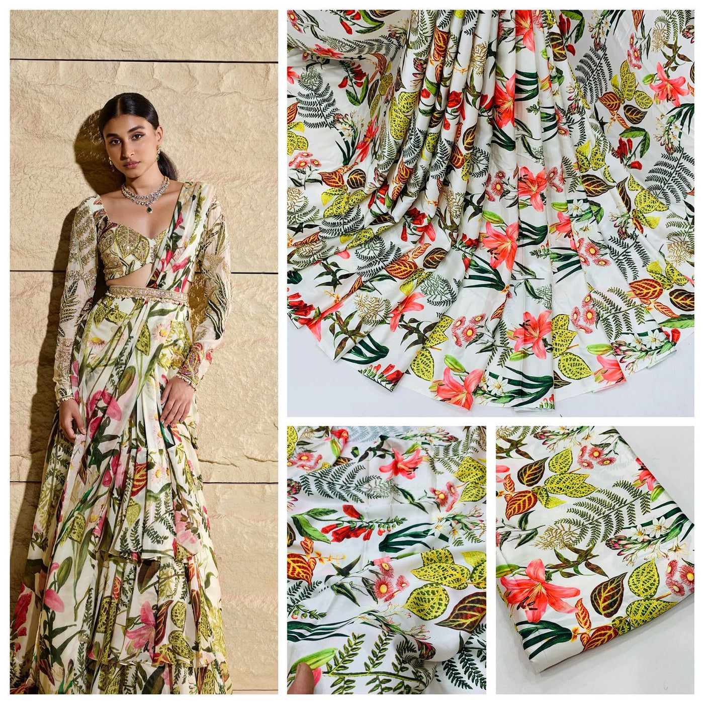 Satin Georgette Prints Supersoft And Comfortable 44 Inch width