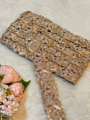 (Wholesale pack of 9 meter ) Lace Border With Cutdana and Sequins Work