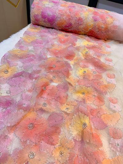 Fida Applique Handwork Net Embroidery 54 inch width