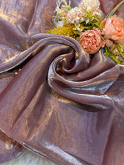 (Precut of 1.0 Meter) Onion Pink Original Imported Glass Tissue Fabric 54 inch width