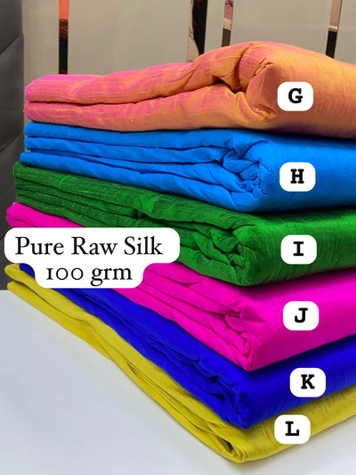 Pure Raw Silk Solid Colors Mill Dyed 44 Inch width