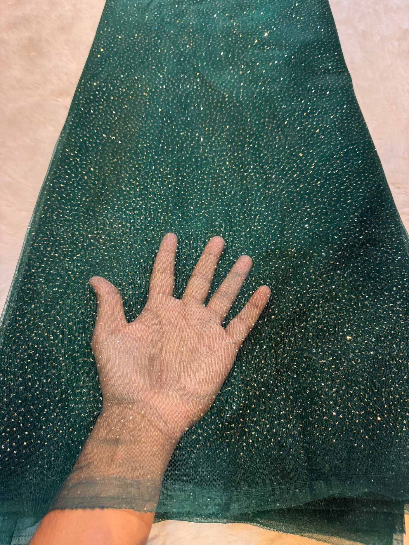 (Wholesale Pack of 10 Meter ) Imported  Sparkle Nets 54 inch width Glitter