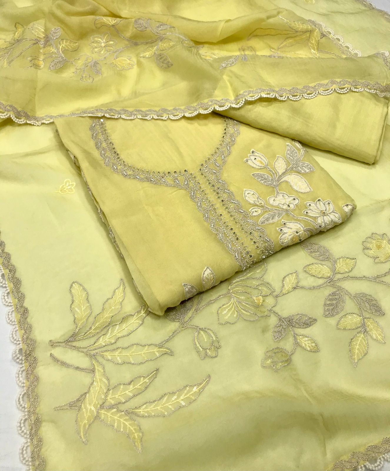 Very Beautiful unstitched organza suits