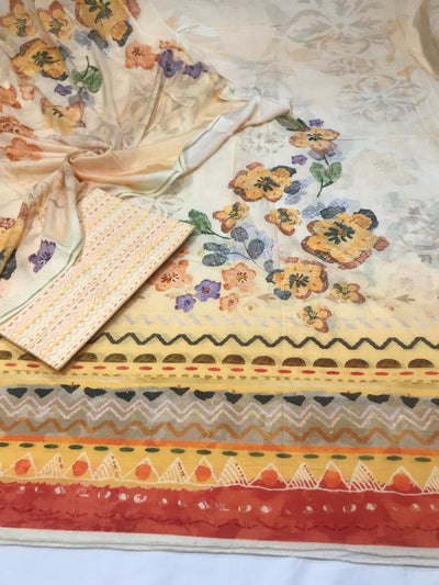 Very Beautiful unstitched muslin cotton suits