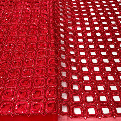 (Mix - Match  Combinations )Net Cutwork Embroidery with Handwork / Pure Viscose Crape Plain