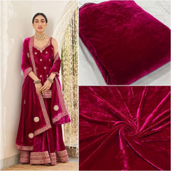 (Precut of 0.5 Meter) Pure Micro Velvet Plain solid Colors 44 Inch width ( Idea to use in Collage )