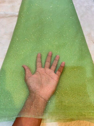 (Wholesale Pack of 10 Meter ) Imported  Sparkle Nets 54 inch width Glitter