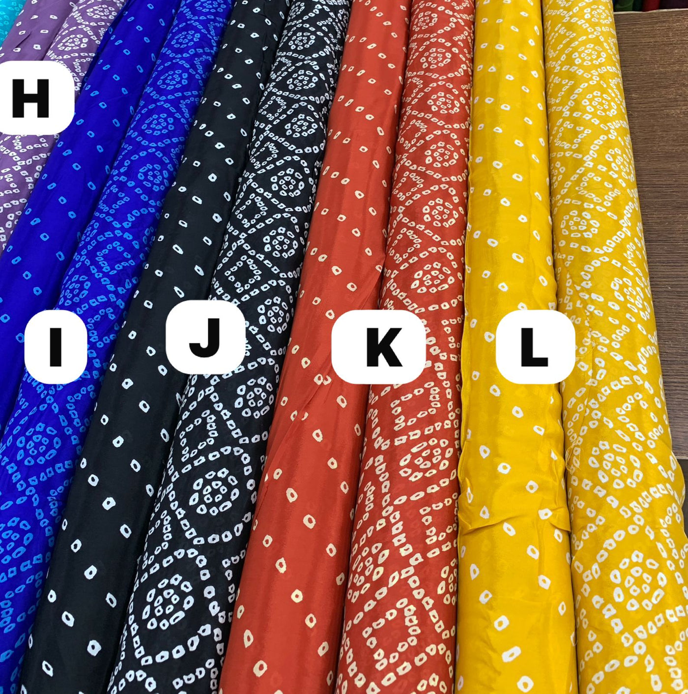 Pure Bamberg Crape Bandhej Suit sets (Shirt Bottom Sets 2.50 meter each )