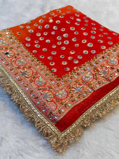 Rubani Multi Real Mirror Handwork Dupatta 2.40 Meter Length