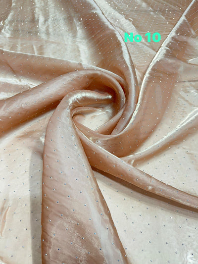 Organza Tissue With Siroski Work 54 inch width