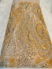 (Precut of 0.35 Meter) Sasha Imported Net Hand Embroidery 54 Inch width