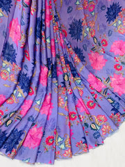 (Precut of 0.7 Meter) Satin Georgette Prints Supersoft And Comfortable (P)