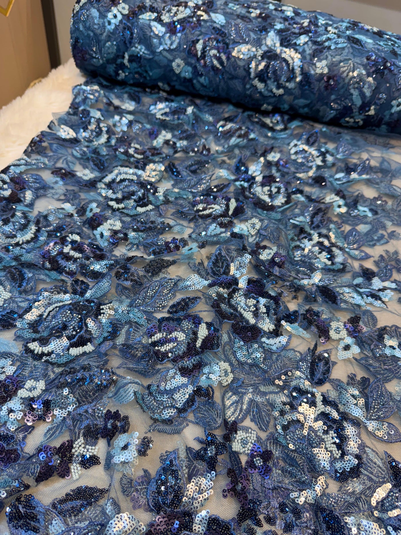 Imported Handwork Net Embroidery 54 inch width Dusty Shades