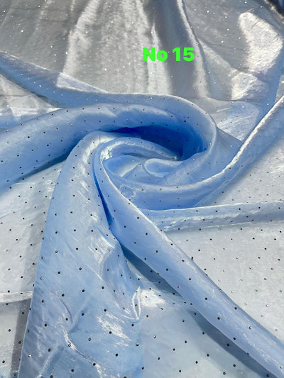 Organza Tissue With Siroski Work 54 inch width