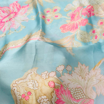 Satin Georgette Floral Print 44 Inch width