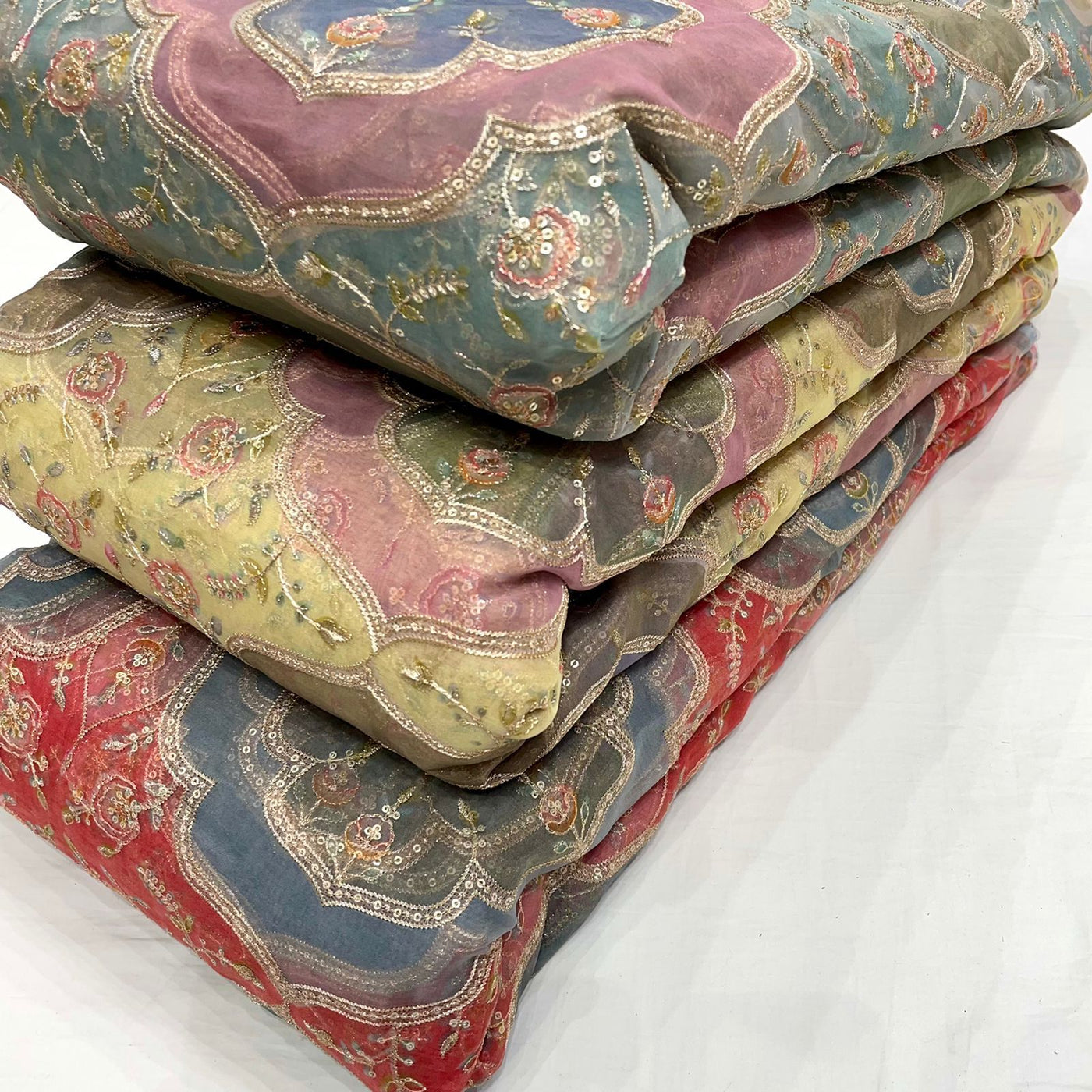 Organza Prints with Embroidery 44 Inch width
