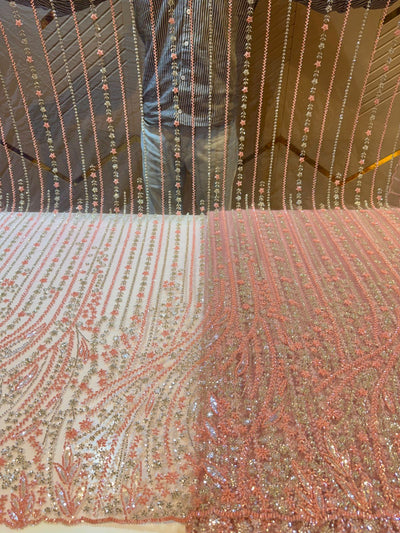 Zizi Imported Net Handwork Embroidery Cutdana and Sequins work 54 Inch width