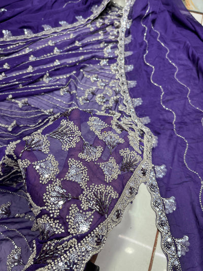 (Mix and Match )Chiffon Georgette  Embroidery  54 inch width / Chiffon-Georgette  Dupatta With Two side borders  37 inch width