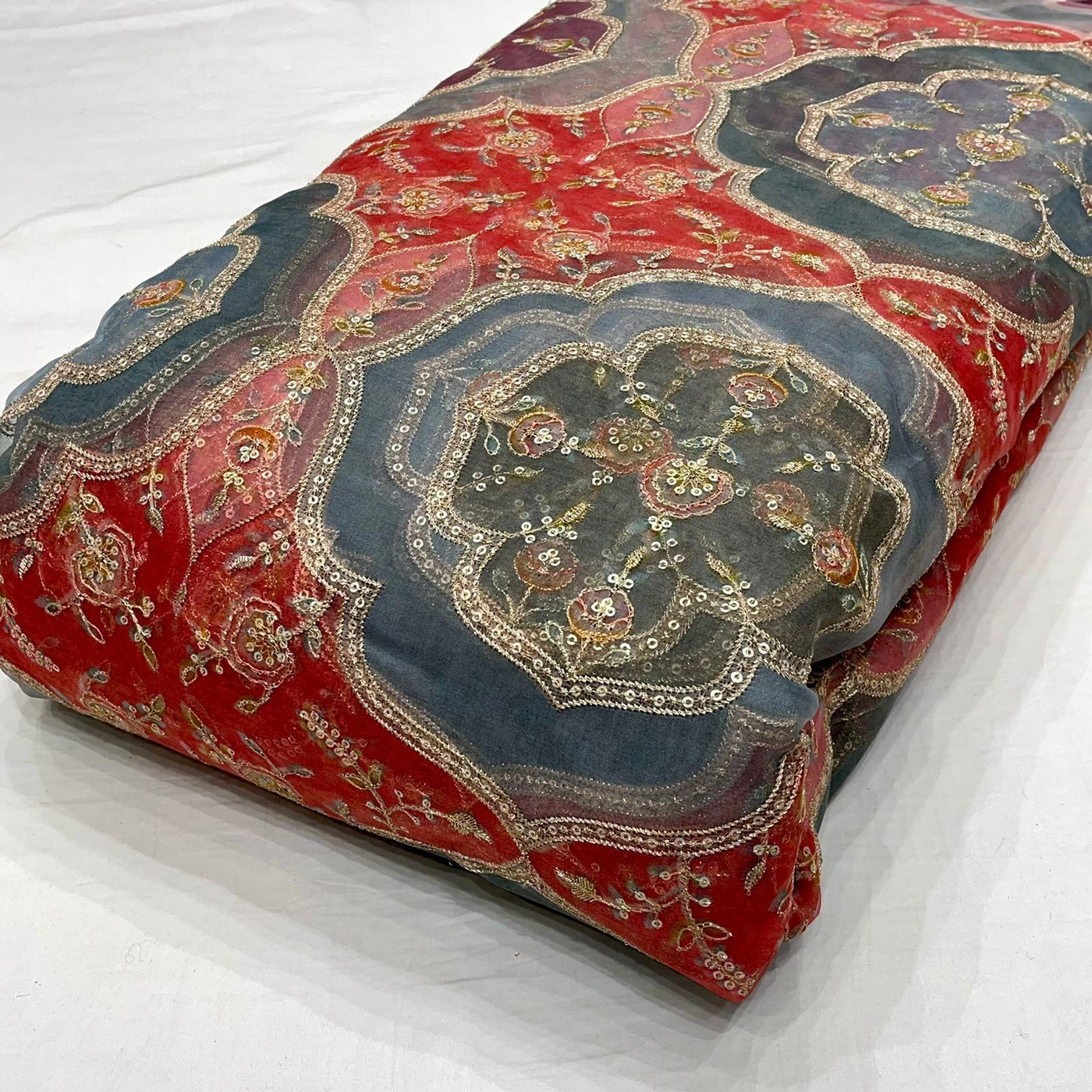 Organza Prints with Embroidery 44 Inch width