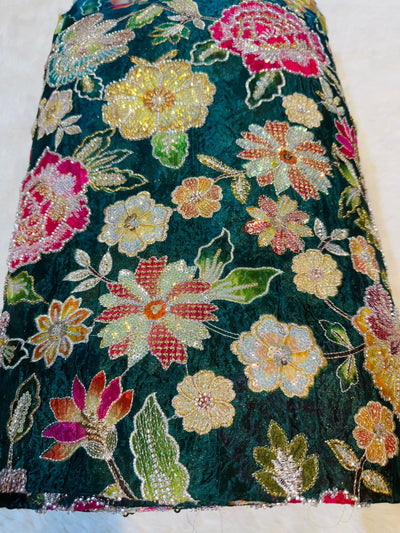 Iqra Pure Chinon  Handwork Embroidery 44 Inch width
