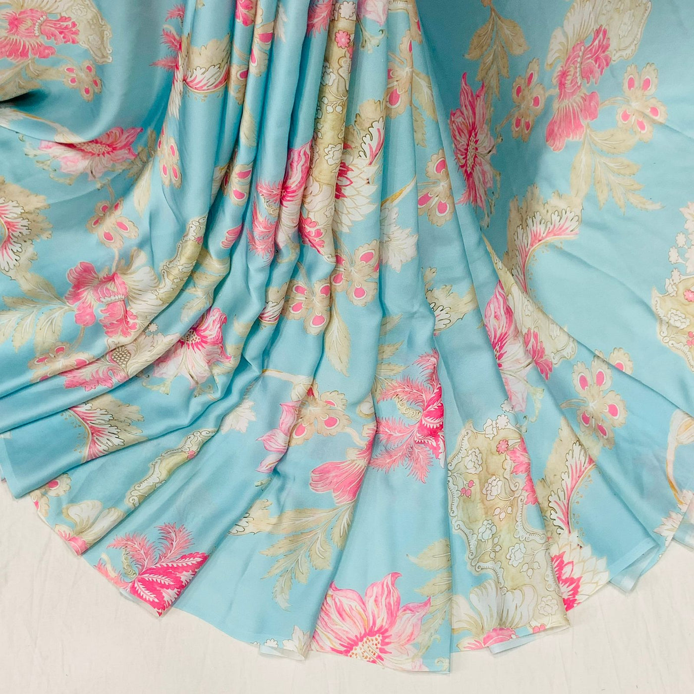 Satin Georgette Floral Print 44 Inch width