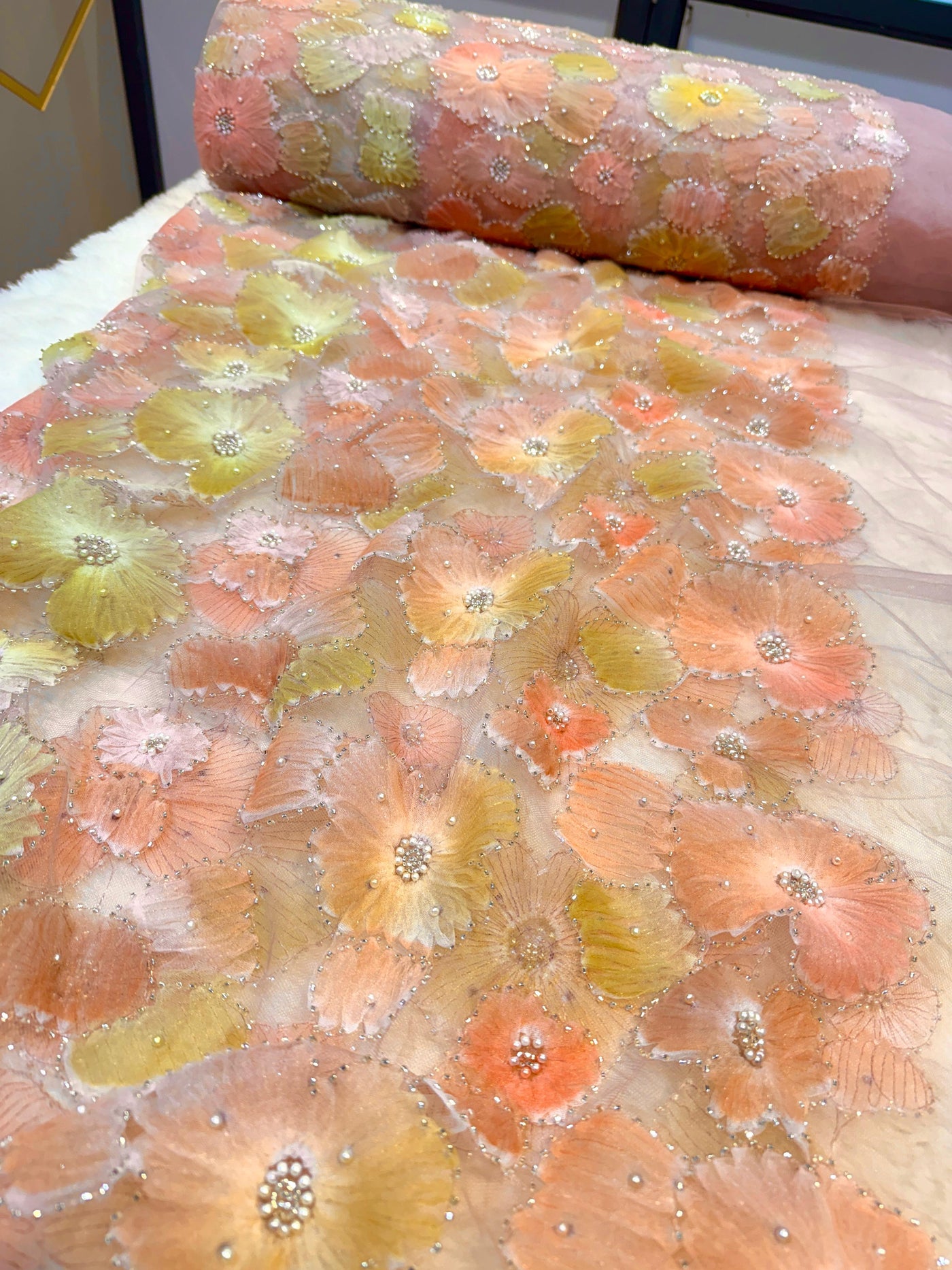Fida Applique Handwork Net Embroidery 54 inch width