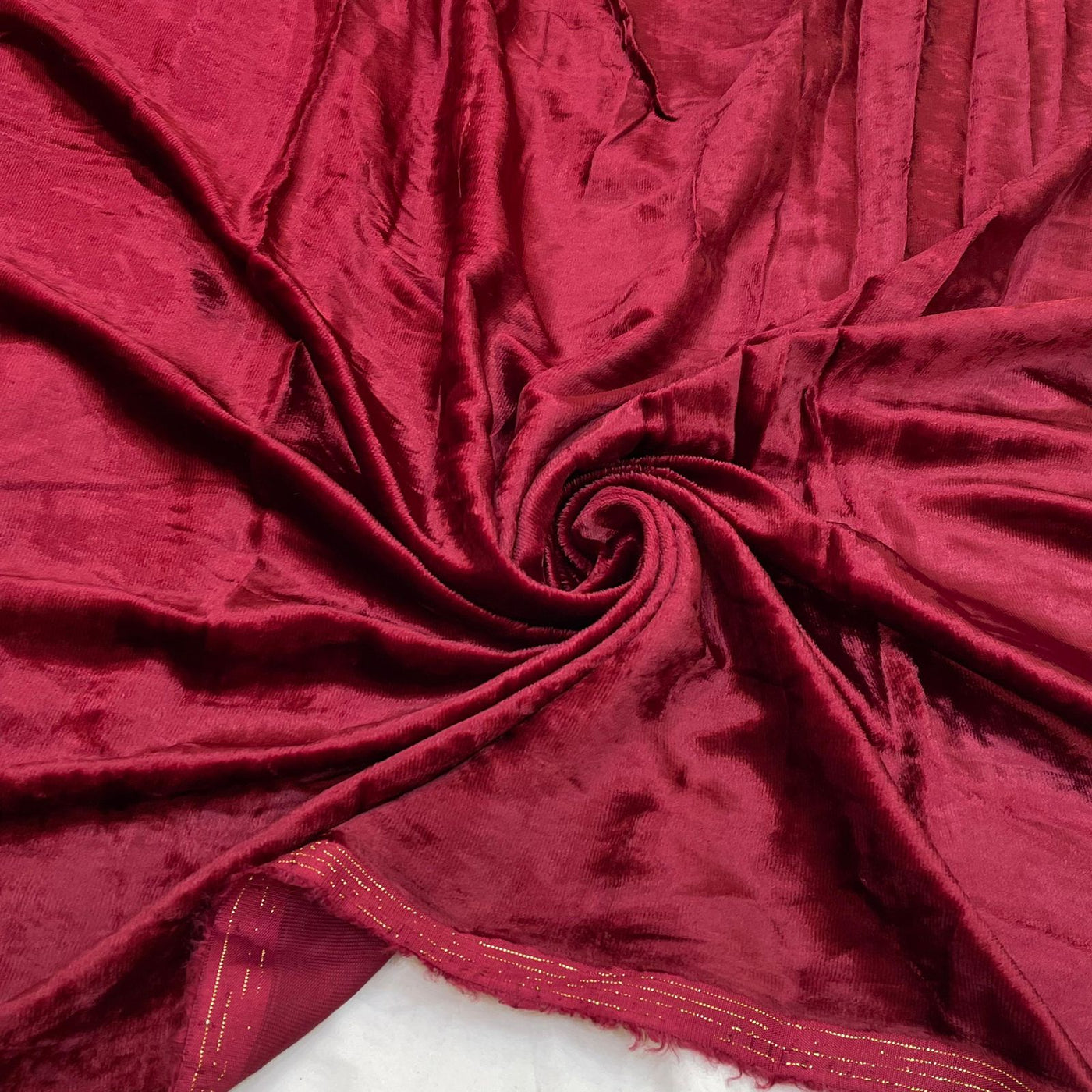 Maroon Viscose Velvet 44 inch width (Shade -7026 More )