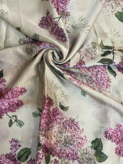 (Precut of 0.90 Meter) Bebo Satin Georgette Floral Print 44 Inch width