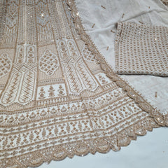 Pure Georgette Handwork Lehenga Choli Dupatta Sets  Dyeable (R)