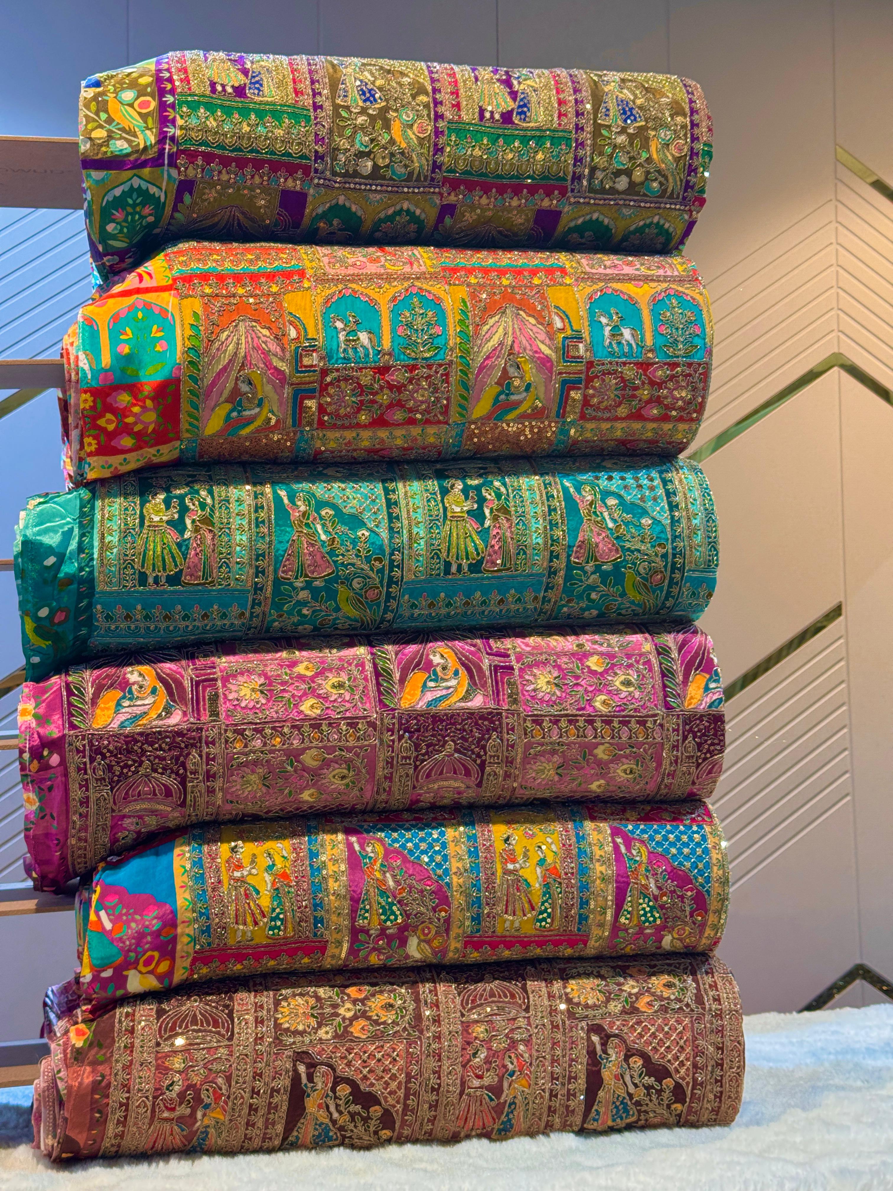 Asma Pure Crape Luxury Embroidery 44 Inch width – Fabric Forever